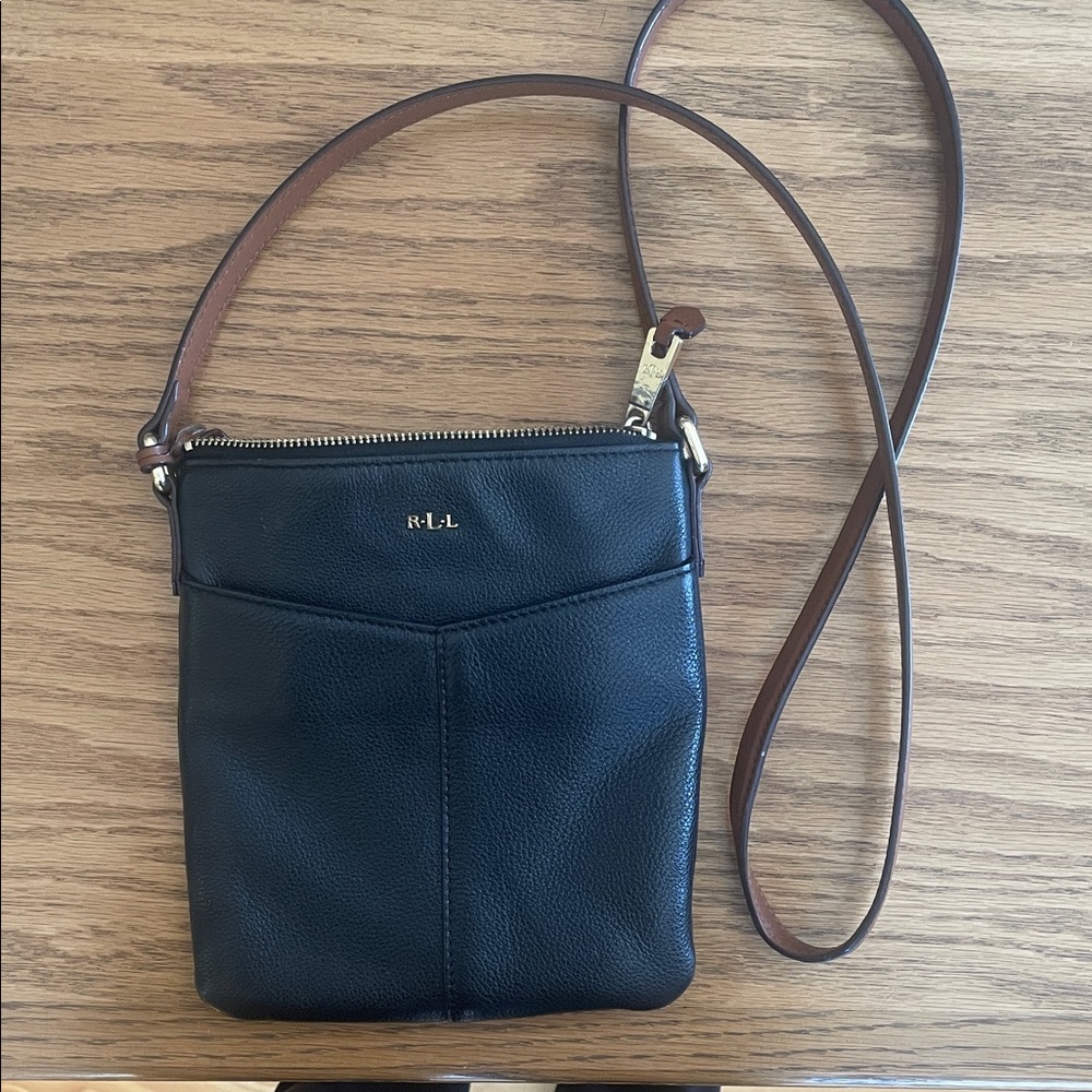 Ralph Lauren Black Leather Shoulder Bag